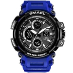 Smael Homens Sport Watch LED Casual Digital pulseira de borracha presente Rel¨®gio de pulso eletr?nico