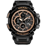 Smael Homens Sport Watch LED Casual Digital pulseira de borracha presente Rel¨®gio de pulso eletr?nico