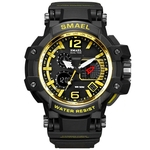 Smael Sport Watch Men Digital LED rel¨®gios eletr?nicos de borracha de quartzo Rel¨®gios de pulso