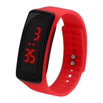 Smart LED Digital Watch Touch Screen Silicone Pulseiras de relógio vermelhas