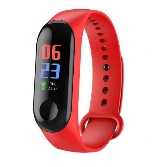 Smartband Inteligente Vermelho M3 Monitor Cardiaco e Pressão - Atlantis