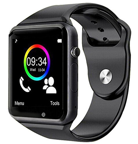 Smartwatch A1 Relógio Inteligente, Bluetooth, Gear Chip, Android IOS, Touch, SMS, Pedômetro, Câmera, Preto