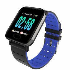 Smartwatch A6 Relógio Inteligente Esportes Android Ios Azul