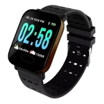 Smartwatch A6 Sport WatsApp Face Android e IOS Dourado