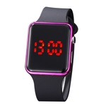 Smartwatch Assista Bluelans Silicone Unisex Luz LED Display Digital Eletrônico Casual Sport Relógio De Pulso