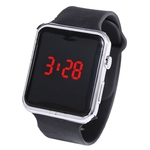 Smartwatch Assista Bluelans Square Pulseira De Couro Falso Display LED Eletrônico Digital Sports Relógio De Pulso