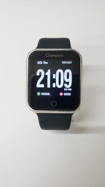 Smartwatch Champion CH50006T Preto - 512KB