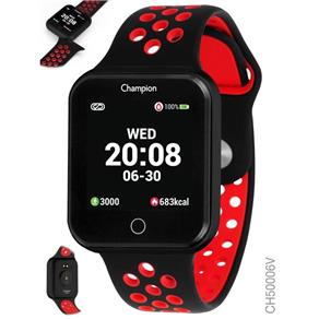 Smartwatch Champion Vermelho com Preto Ch50006v