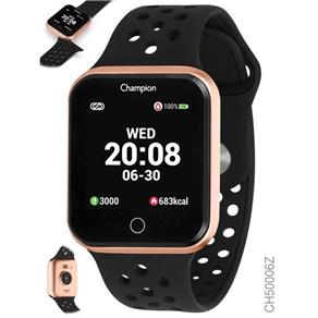 Smartwatch Champion Vermelho com Preto com Rose Ch50006z