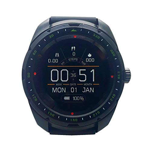 Smartwatch com Monitoramento Cardíaco Qtouch Câmera Remota Bluetooth Preto