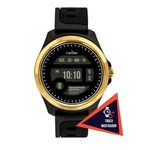 Smartwatch Condor COKW05CAA/8D Diâmetro 55MM Preto Pulseira Cinza Silicone Aro Dourado