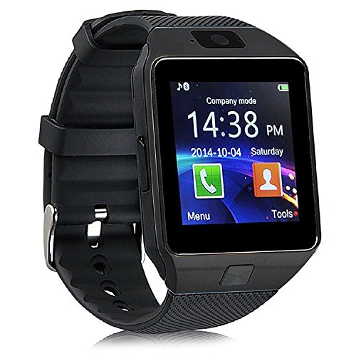 Smartwatch DZ09 Relógio Inteligente Bluetooth Gear Chip Android IOS Touch SMS Pedômetro Câmera, Preto