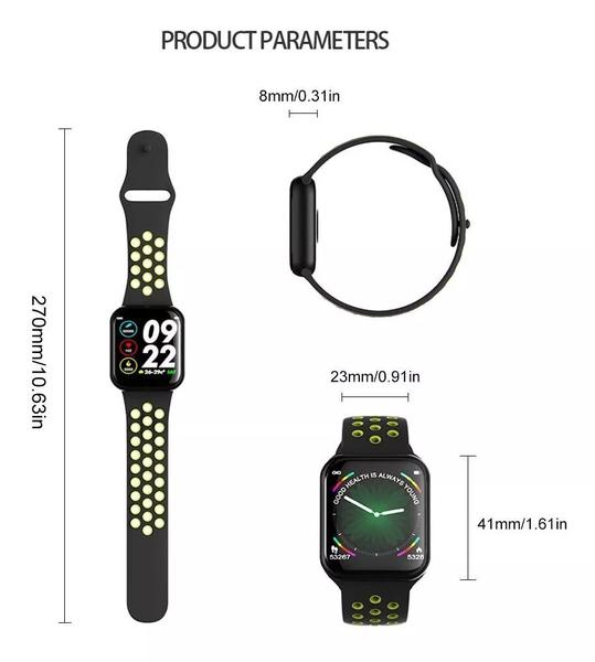 Smartwatch F8 Preto Fitness Ios e Android
