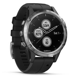 Smartwatch Fênix 5 Plus Garmin Resistente à Água com GPS e Bluetooth – Preto e Prata