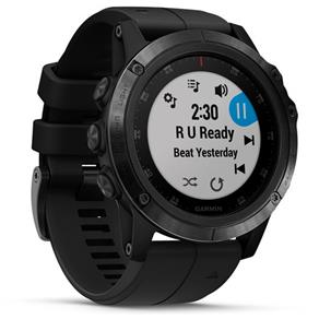 Smartwatch Fênix 5X Plus Safira Garmin Resistente à Água com GPS e Bluetooth – Preto