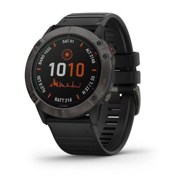 Smartwatch Garmin Fênix 6x com Pulso OX, Mapa TOPO Am. Latina, Música