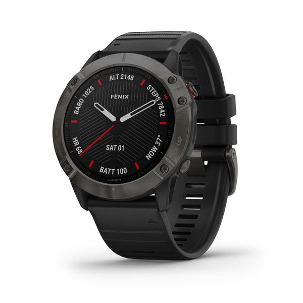 Smartwatch Garmin Fênix 6x com Pulso OX, Mapa TOPO Am. Latina, Música