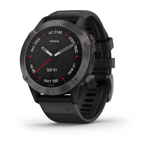 Smartwatch GPS Multiesportivo Premium Garmin com Monitoramento Cardíaco no Pulso Fênix 6 com Pulso OX, Mapa TOPO Am. Latina, Música