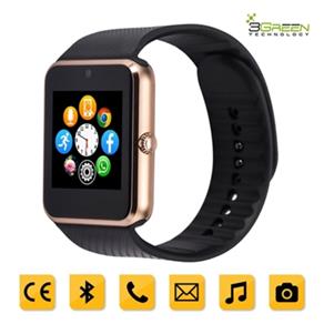 Smartwatch 3Green Chip Todas Operadoras Bluetooth Câmera Selfie Touch Android Gt08 Preto e Dourado - Único