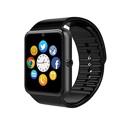 Smartwatch GT08 Relógio Inteligente Bluetooth Gear Chip Android IOS Touch SMS Pedômetro Câmera, Preto