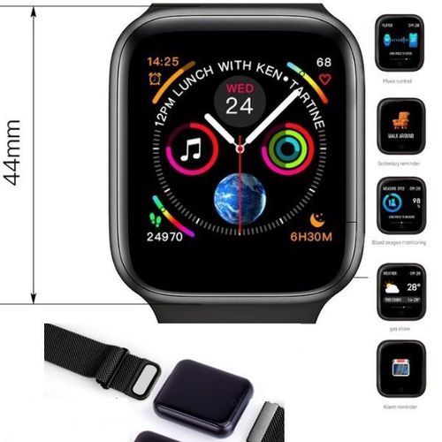 Smartwatch Inteligente P70 Pro Bluetooth Pulseira em Metal Preto - Concise Fashion Style