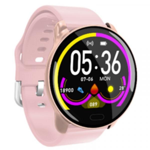 Smartwatch K9 Medidor de Coração e Pressão Bluetooth e Musica Rosa - Smart Bracelet