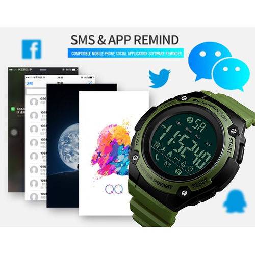 Smartwatch Militar - Verde Exército - Skmei 1347