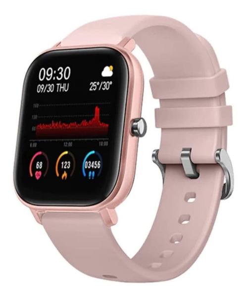 Smartwatch P8 Relógio Inteligente Bluetooth, Esportivo Monitoramento Diversos (ROSA GOLD-DOURADO) - Qs Shenglan