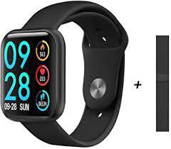 Smartwatch P80 Relógio Inteligente Fitness Pulseira Aço + Extra Silicone Cor: Preto - Abc