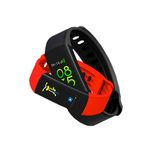 Smartwatch Qtouch Qbl 36 - 2 Pulseiras Preto/ Laranja