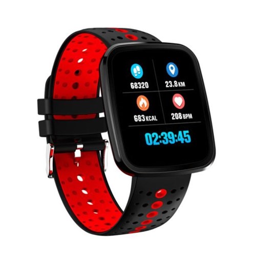 Smartwatch Relógio Eletrônico Cf 007 Pró Saúde Retangular (Vermelho)