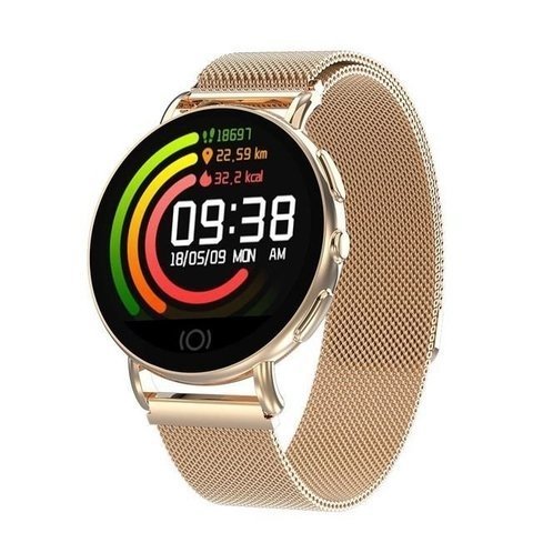 Smartwatch Relógio Eletrônico Cf Supreme (Dourado - Aço Trançado)