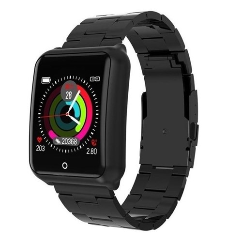 Smartwatch Relógio Eletrônico Cf Venom - Aço-Silicone- Android/iphone (Preto - Aço)