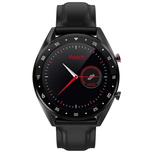 Smartwatch Relógio Eletrônico L7 - Ip68 - Alta Performance (Preto - Couro)