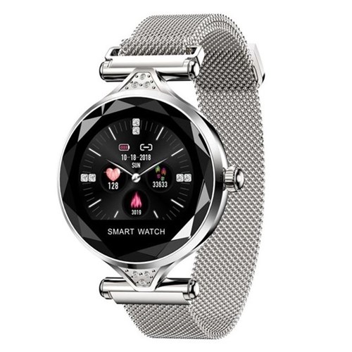 Smartwatch Relógio Eletrônico New Fashion 3D H1 (Prata Branco)