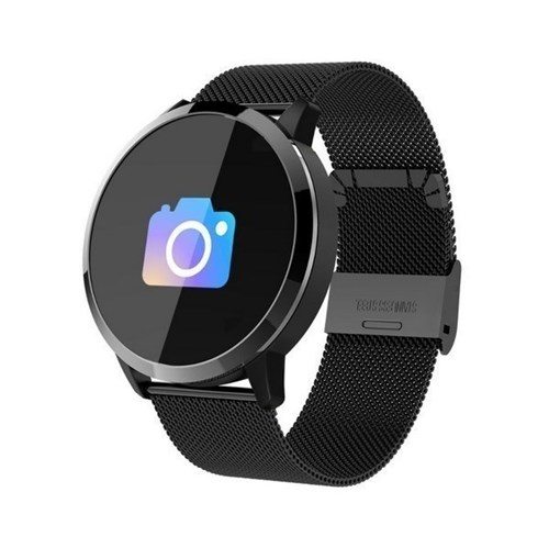 Smartwatch Relógio Eletrônico Q8 Strong Gear (Preto - Aço)