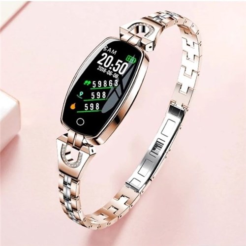 Smartwatch Relógio Eletrônico S H8 (Rosa Ouro)