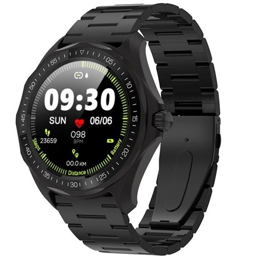 Smartwatch Relógio Eletrônico S09 Ip68 (Preto de Aço)