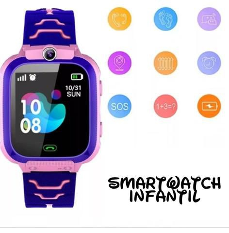 Smartwatch Relógio Infantil Escuta, GPS, SOS Roxo - Smart Watch