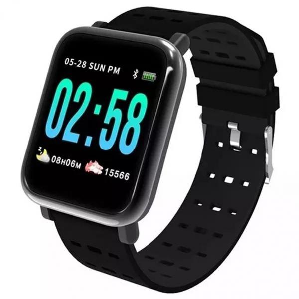Smartwatch Relógio Inteligente A6 Esporte Fitness Bluetooth Iphone Ios Android Motorola - M-6