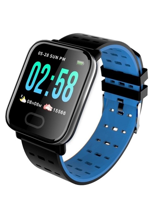 Smartwatch Relógio Inteligente A6 Preto + Pulseira Extra Prata (Preto)