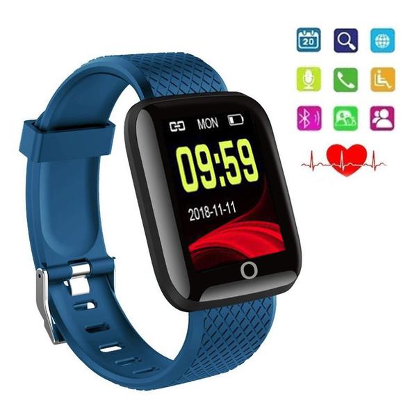 Smartwatch Relógio Inteligente Pulseira D13 Monitor Cardíaco do Pulso Smartbracelet Azul - Lx