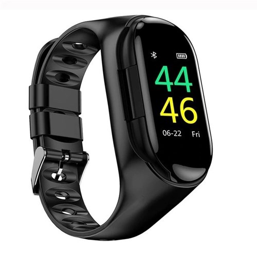 Smartwatch Relógio Inteligente Runner + Fones Bluetooth 5.0 (Preto)