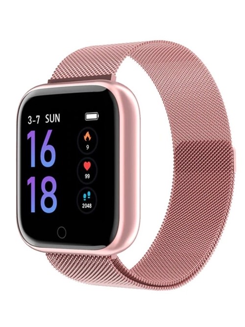 Smartwatch Relógio Inteligente T80 Rosê + Pulseira Extra (Rosa)