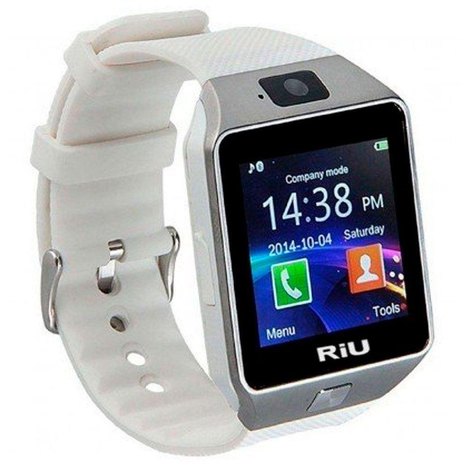 Smartwatch Riu R-160, Micro Chip, Câmera 2.0', 32Mb - Branco