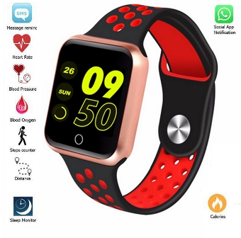 Smartwatch S226 Facebook Whatsaap Instagran Notificações - Vermelho - Bracelet