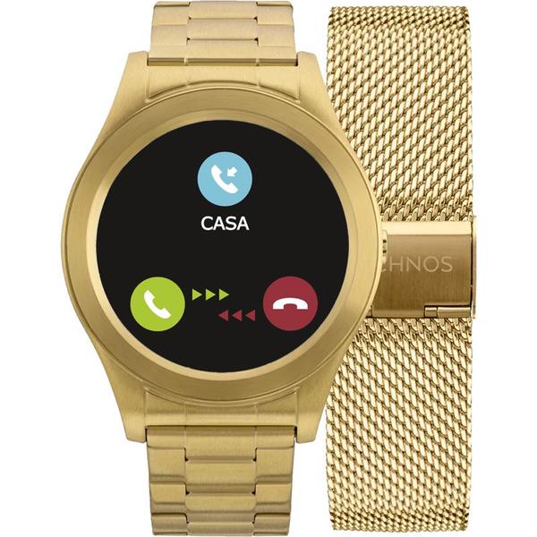 Smartwatch Technos Connect 3.0 Masculino SRE/4P com 2 Pulseiras em Aço