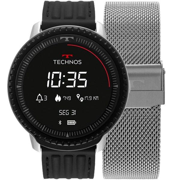 Smartwatch Technos Connect ID Infinity Prata e Preto L5AB/4P