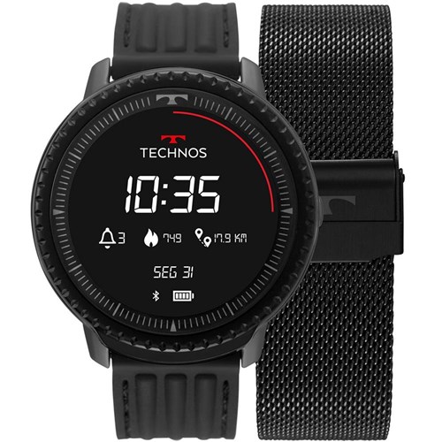 Smartwatch Technos Connect Id Preto - L5Aa/1P