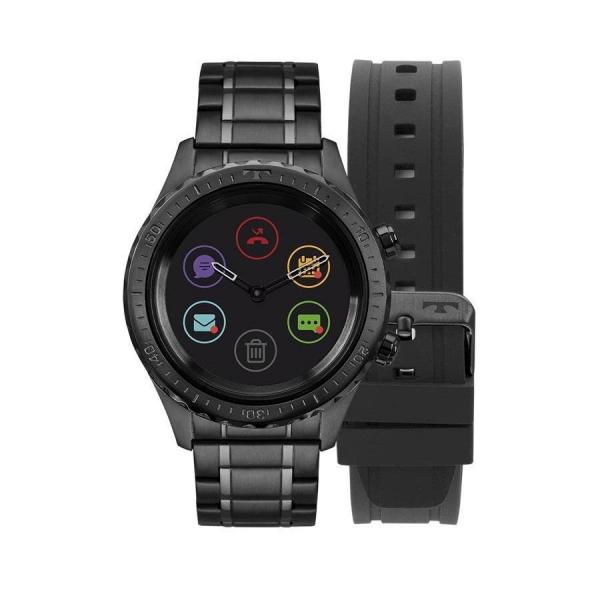 Smartwatch Technos Masculino Ref: P01ab/4p Connect Duo Black